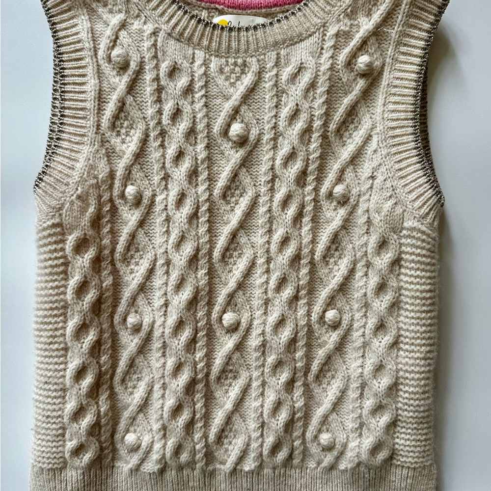 Mini Boden knit sweater tank 6-7